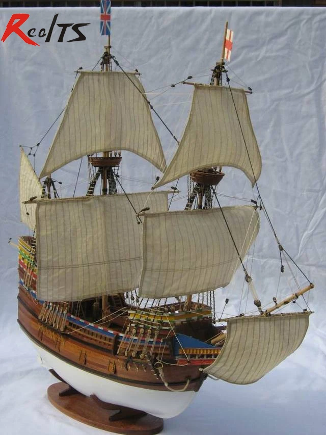 Классическая деревянная парусная лодка RealTS 1/50 модель парусной лодки Mayflower 1 шт.|boat