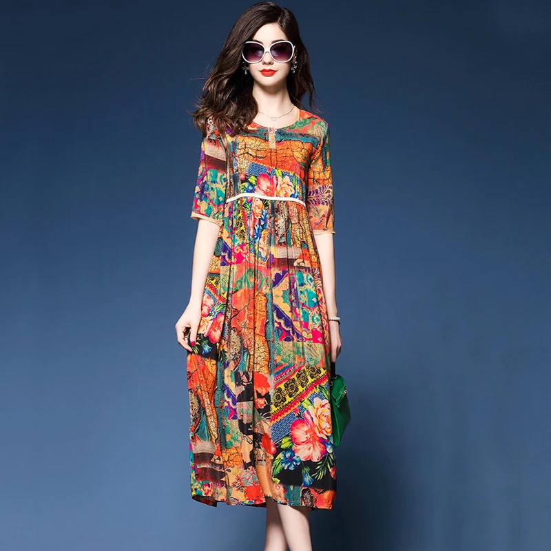 Tafforda Новинка весны 2017 года Высокая талия Китайский Национальный стиль печати