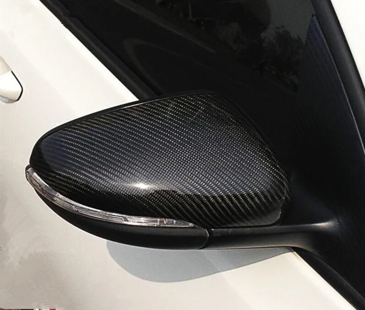 Пара Для VW Golf 5 6 7 MK6 MK7 R боковое зеркало заднего вида из углеродных волокон шапки