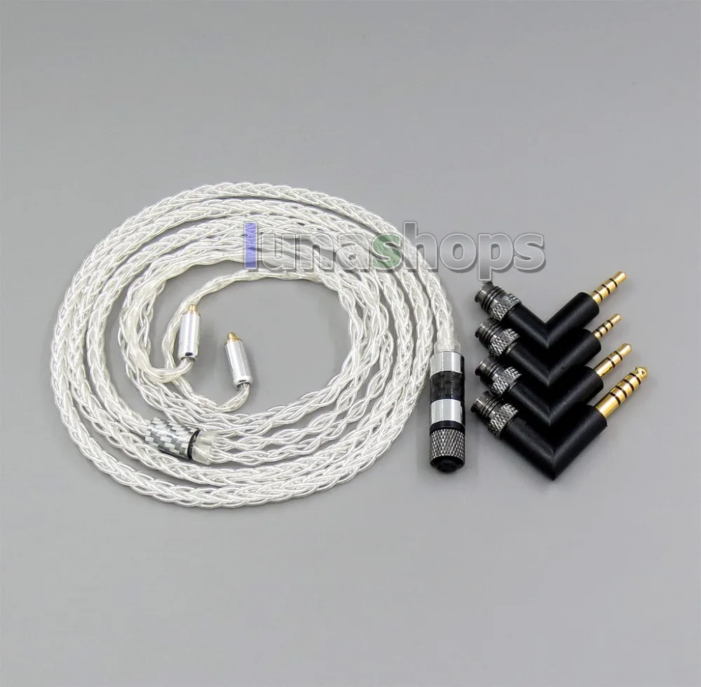LN006256 2 5 мм 4 xlr Сделано в Китае 1 разъем 8 ядер 99.99% чистый Серебристые наушники