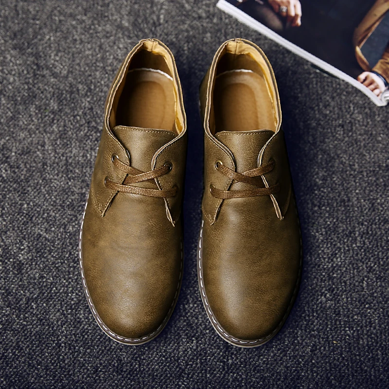 2016 Winter Loafers Men Oxford Flat Shoes brand Moccasins Leather Casual zapatos hombre | Обувь