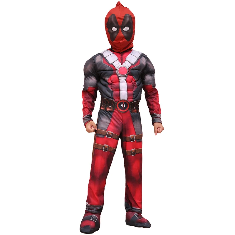 Лидер продаж 2018 года роскошный костюм для мальчиков Marvel Детский Deadpool из