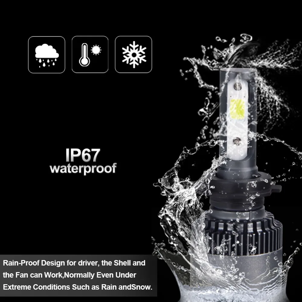 Avacom H1 Светодиодные Автомобильные фары H7 H4 лампы H3 9005/HB3 9006/HB4 HIR2 12V 24V 10000lm 6500K CSP H11/H8