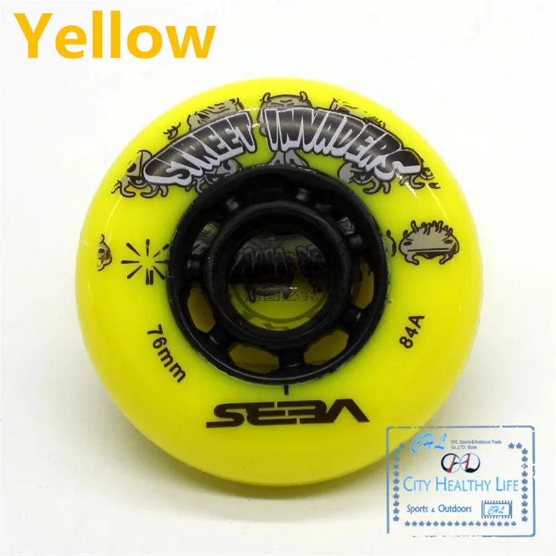 Колеса для Инлайн коньков SEBA HV 4 шт./лот 85A 90A Slalom FSK желтые зеленые синие красные