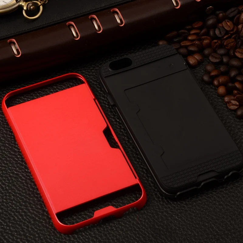 Гибридный Тонкий чехол для кредитных карт iPhone 5 5S SE 6 6s 7 Plus |