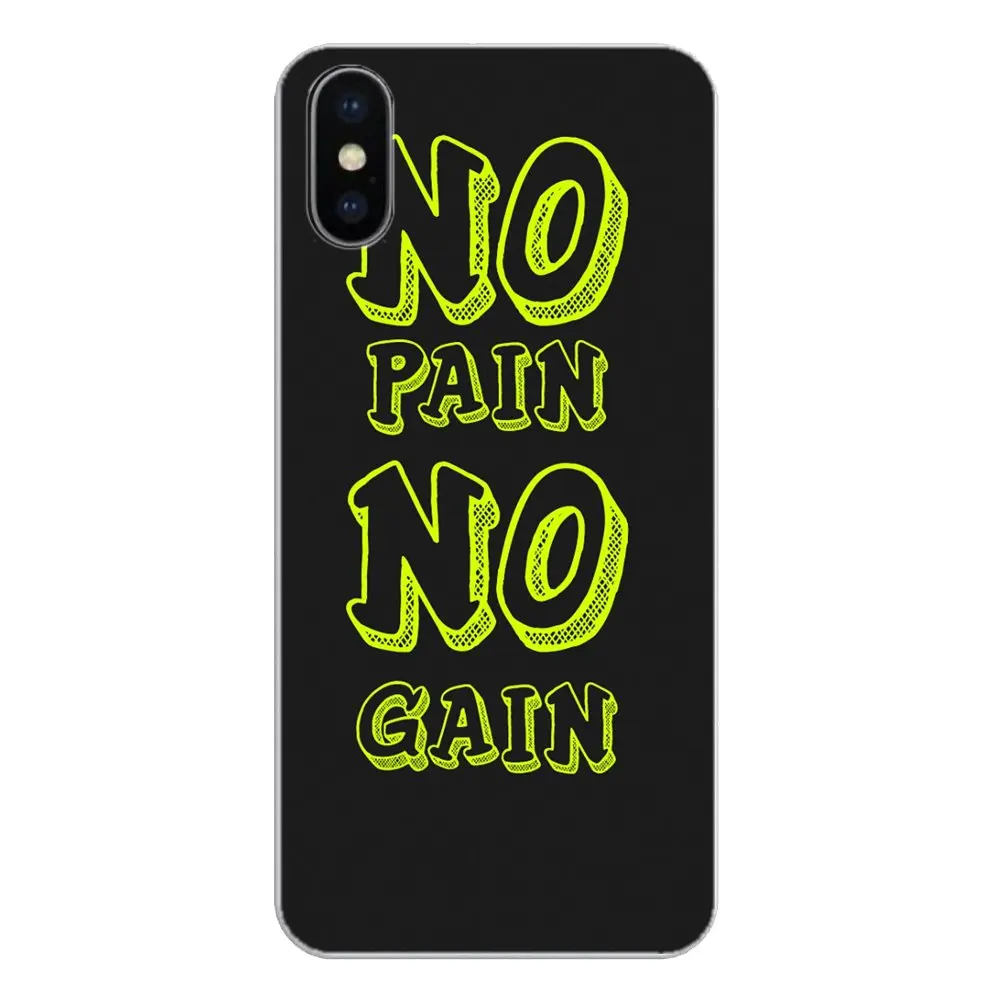 no pain gain Gym and Fitness Quotes Poster For Samsung Galaxy Note 8 9 S9 S10 A8 A9 Star Lite Plus A6S A9S Soft Silicone Case |