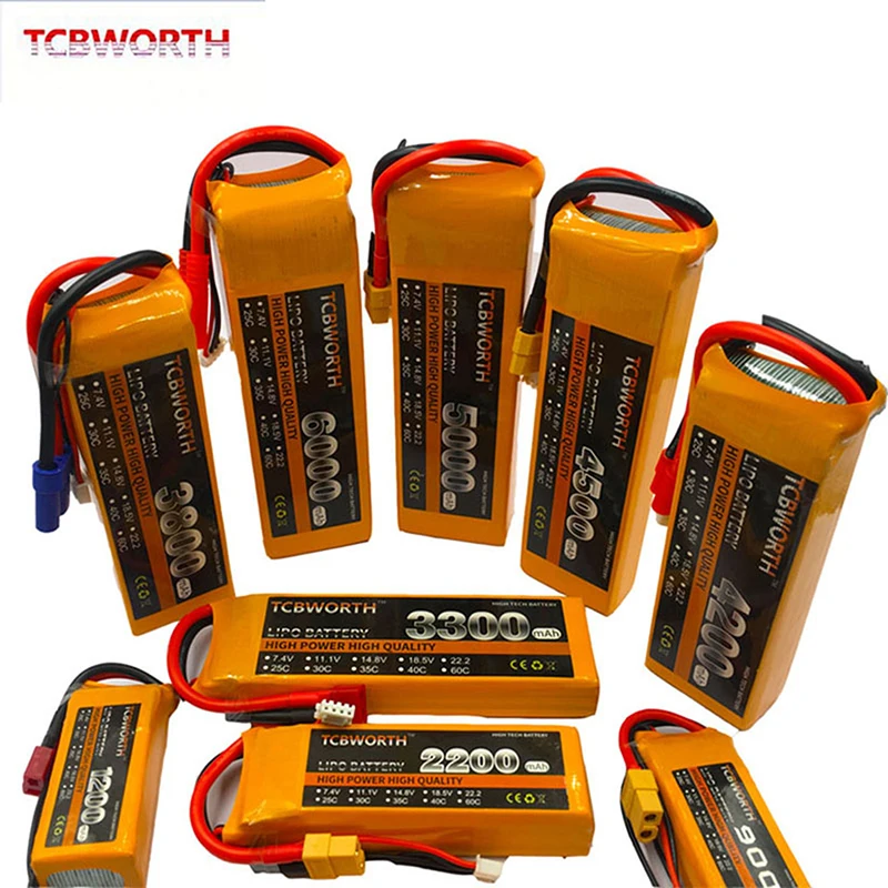 3S RC LiPo Батарея 11 1 V 1300 1500 1800 2200 2600 3000 3500 4200 6000 мА/ч 25C 35C 60C для радиоуправляемый