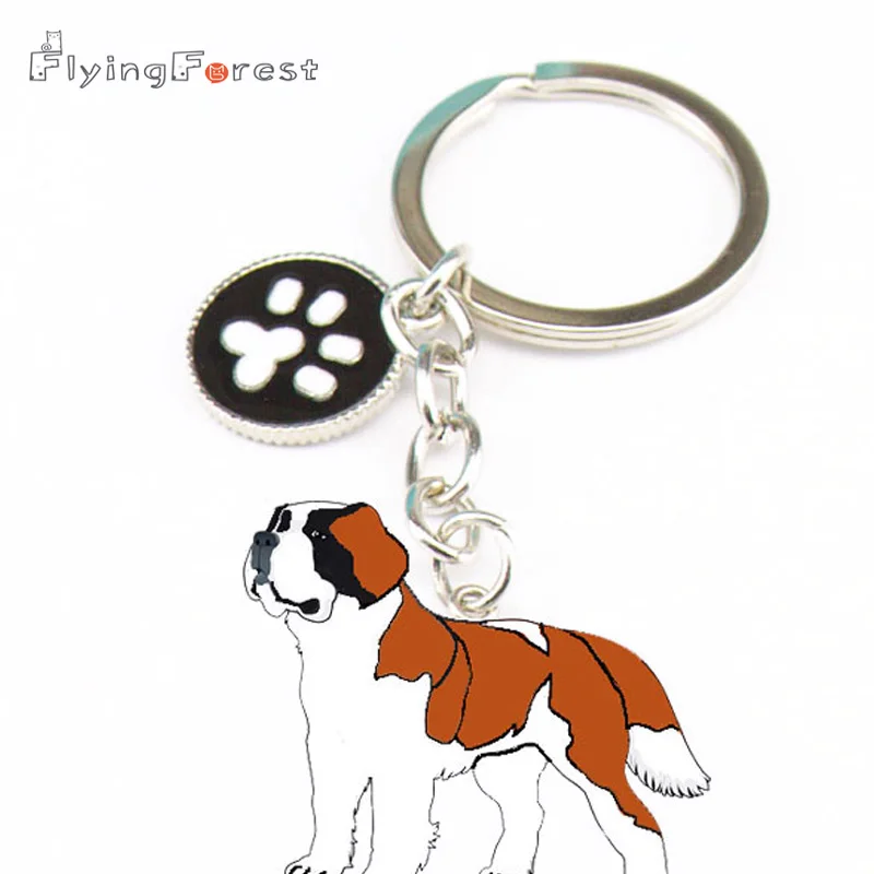 Брелок для ключей с собакой St. Бернар ювелирное изделие сделай сам из