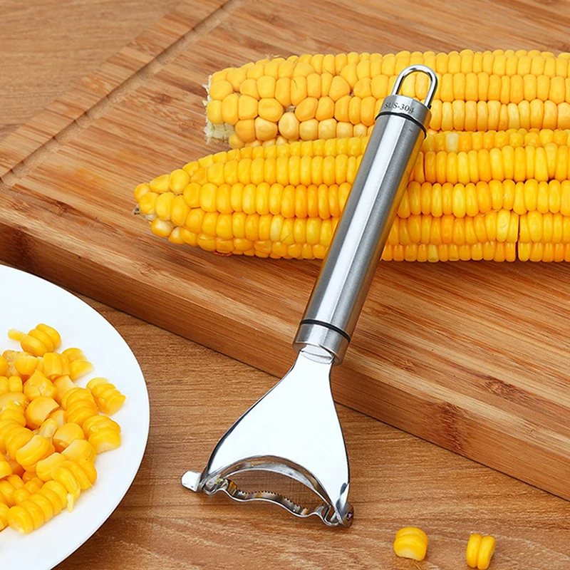 Corn Peeler Premium Stainless Steel Corn Cutter Cob Peeler Corn Stripper Kernel Cutter Vegetable Sheller Fruit Kitchen Tools
