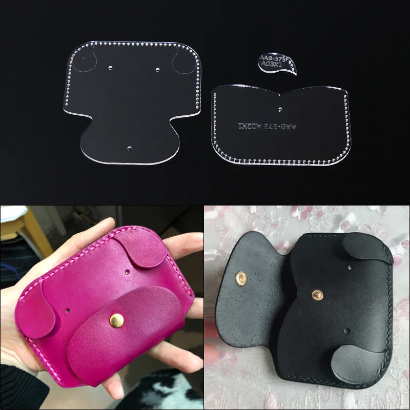 1 Набор сделай сам акриловая кожа Женский мини кошелек трафарет шаблон для шитья