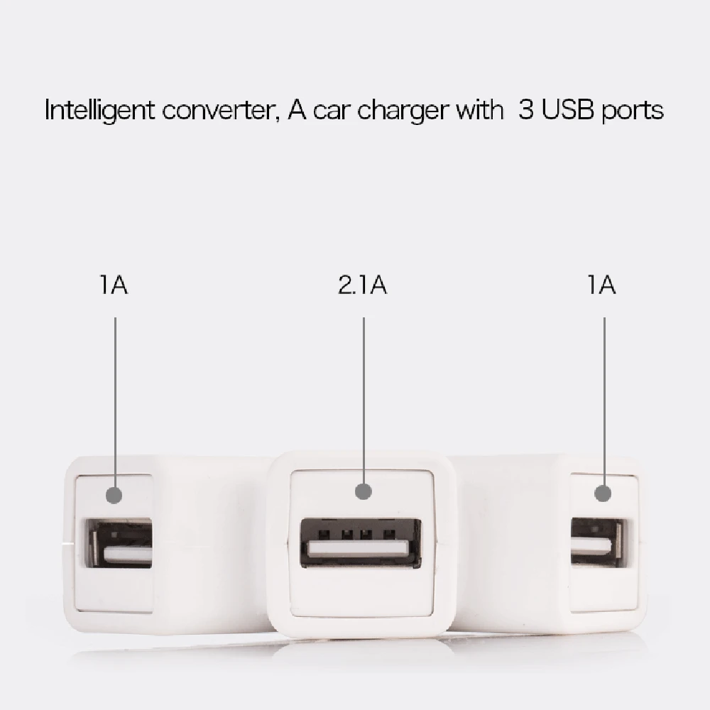 Joyroom 3 Порты USB Автомобильное Зарядное устройство Авто прикуриватели адаптер с