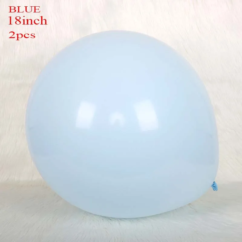 18 inch blue 10, 18, 36 дюймов, конфетный латексный большой шар, свадебное украшение, подарок на день рождения, Круглый гелиевый баллон, воздушный шар для свадьбы, пастельный шар - Цвет: 18 inch blue