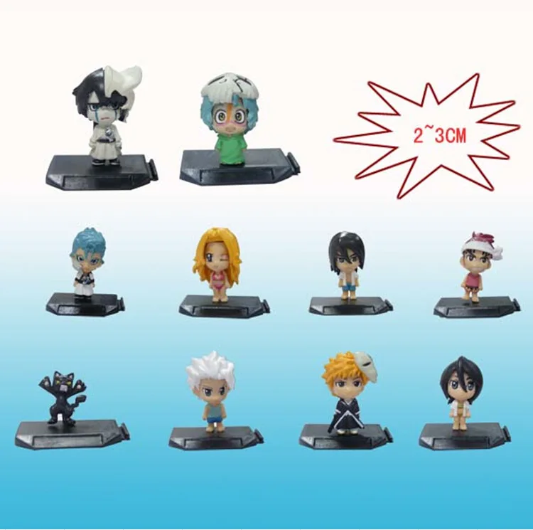 Японское аниме Блич Ичиго Куросаки Орихиме Иноуэ Colecao PVC Figura Brinquedos 10 BLFG005 шт/набор