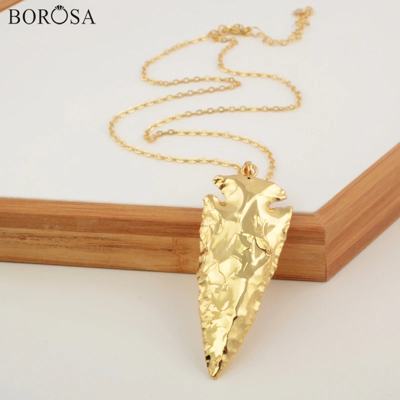 Ожерелье BOROSA для ежедневного ношения из натурального жабера ожерелье с кулоном