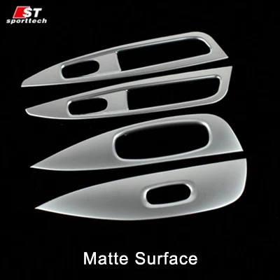 Matte Surface Оформление окон автомобиля крышка переключателя для Nissan Qashqai хромированная оконная Кнопка панель наклейка для Qashqai /8 автомобильные аксессуары - Название цвета: Matte Surface