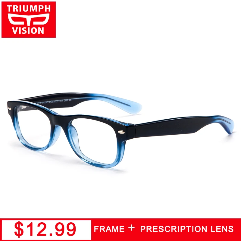 

TRIUMPH VISION Brand Prescription Glasses Unisex Square Myopia Glasses Photochromic Reading Eyeglasses Optical Computer Eyewear