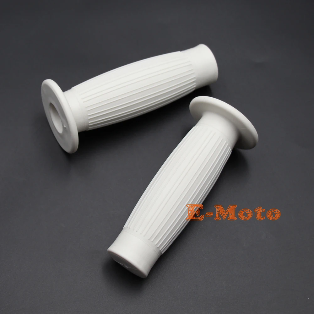 Винтажные 1 &quotКафе белый GT баррель подушки жевательные ручки 1&quot gran turismo GRIP new E-Moto