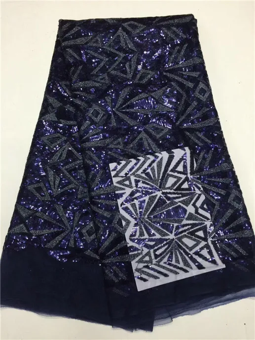 2018 высокое качество французское нигерийское Сетчатое кружево с блестками