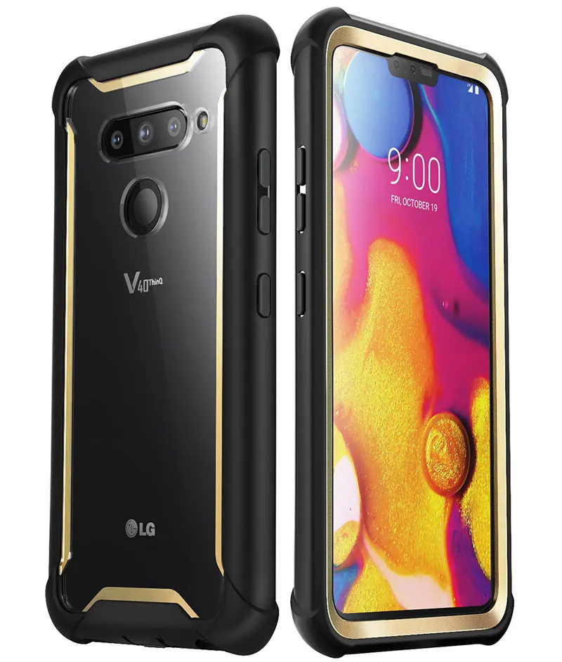 Gold Для LG V40 Чехол i-Blason Ares полный корпус прочный прозрачный бампер крышка со встроенной защитной пленкой для LG V40 ThinQ( выпуска - Цвет: Gold