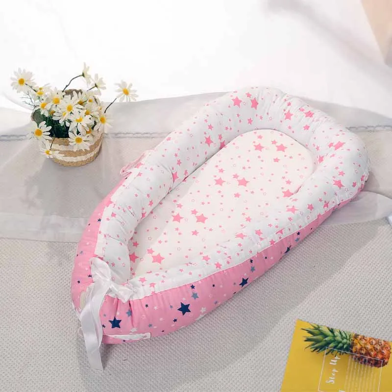 97cmx46cm Портативное детское гнездо для сна детский манеж; кроватка Bebe туристическая детская кроватка-колыбель кроватка для новорожденного бампер съемный матрас для кормления - Цвет: 97cmx46cm