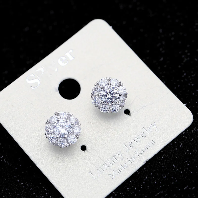 Vicney 2019 New design stud earrings AAA Zircon Crystal earings novel Rotatable earring For Women jewelry high quality gifts | Украшения и