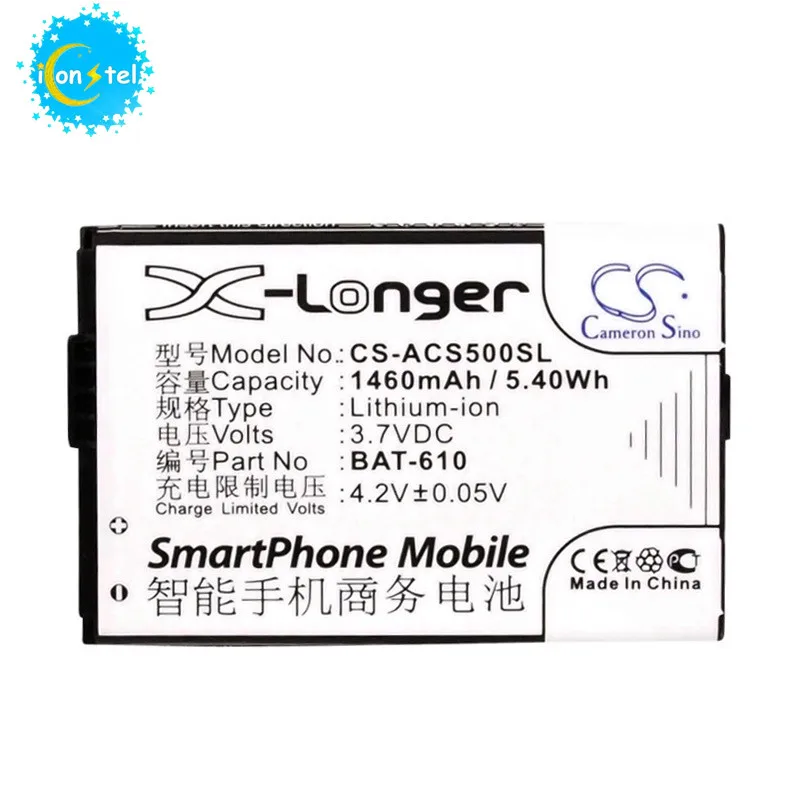 Iconstel CameronSino CS ACS500SL 3 7 В 1460 мАч аккумулятор для Acer CloudMobile S500 BAT 610 комплект литий