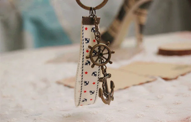 Цепочка для ключей с морским якорем и шнурком K005|key chain|key key chainanchor chain |