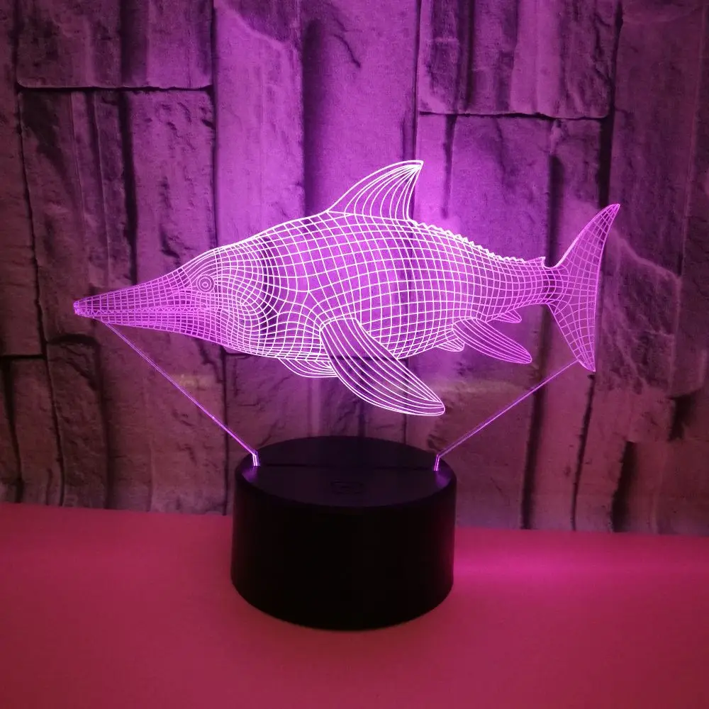 3d лампа ночник рыбный Датчик Свет лампада детская Lampade candeiro Lampki Nocne Романтический