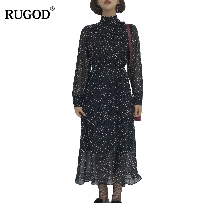 RUGOD элегантное женское платье 2018 Новое поступление весна лето осень облегающее