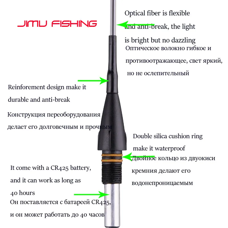 Цельнокроеное платье светящийся рыболовный Поплавок + 1 CR425 Батарея держатель