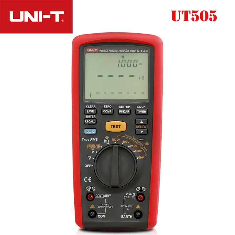 UNI-T UT505A 1000 в цифровой Ручной Измеритель сопротивления изоляции True RMS Megger тестер