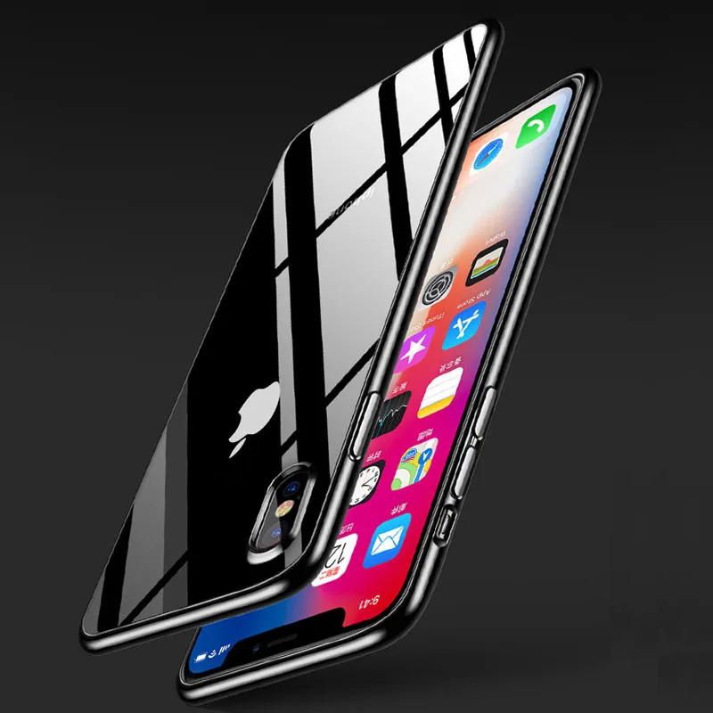 Ультратонкий Мягкий Прозрачный чехол JAMULAR с покрытием для iPhone 7 8 Plus прозрачный