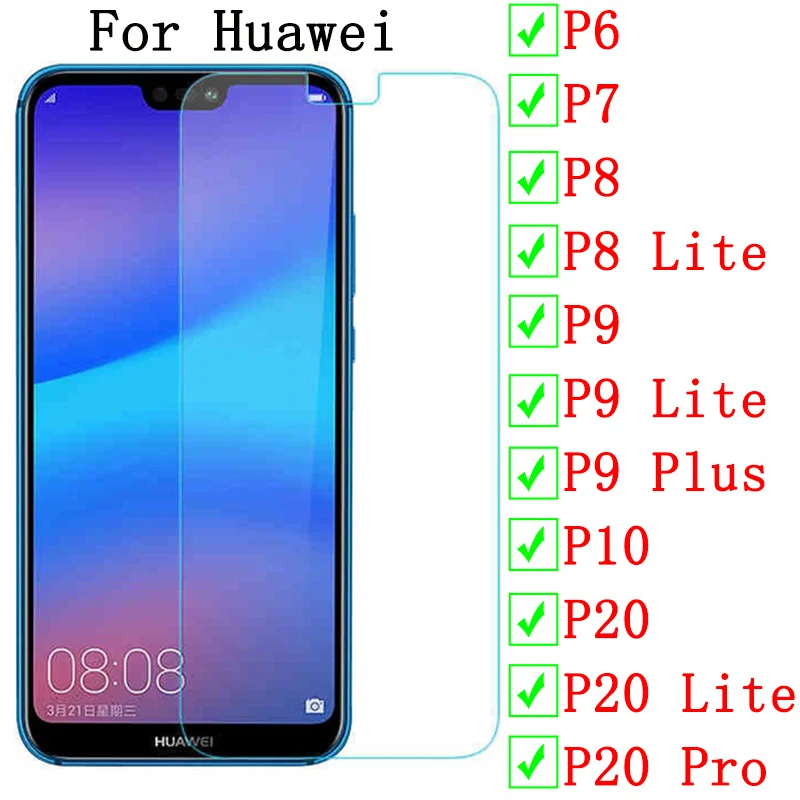 Стекло для huawei p9 p8 glas P6 P7 Lite Plus P10 P20 Pro защита закаленное huavei light p 8 Защитная пленка