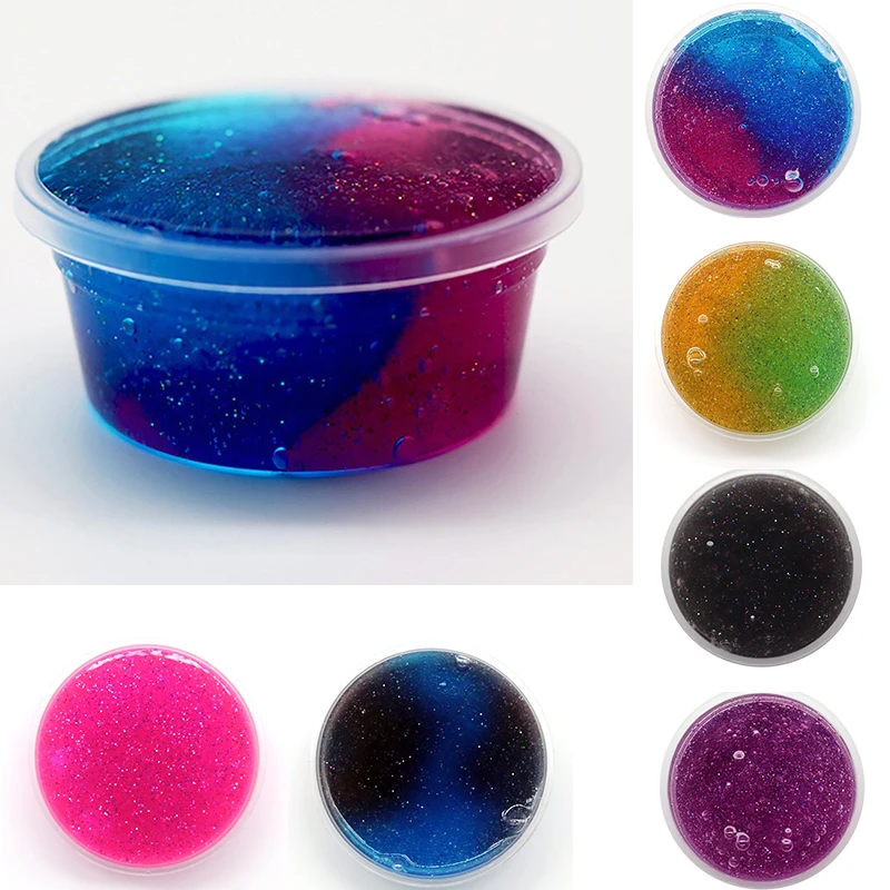 Слизь игрушки 2 цвета Galaxy Goo мягкая глина для снятия стресса Шуточный розыгрыш