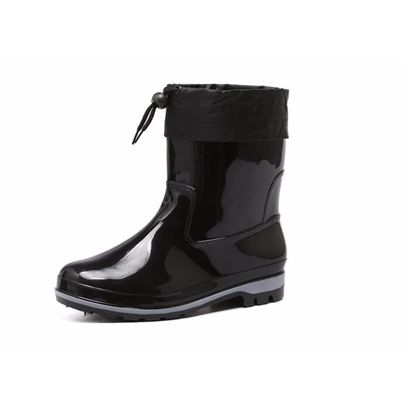 Сапоги Aleafalling Kesmall мужские резиновые хлопковые водонепроницаемые ботинки до