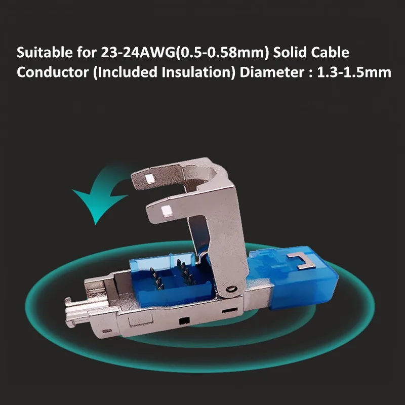 Cat7 RJ45 без инструмента экранированный разъем модуля штекер позолоченный конец
