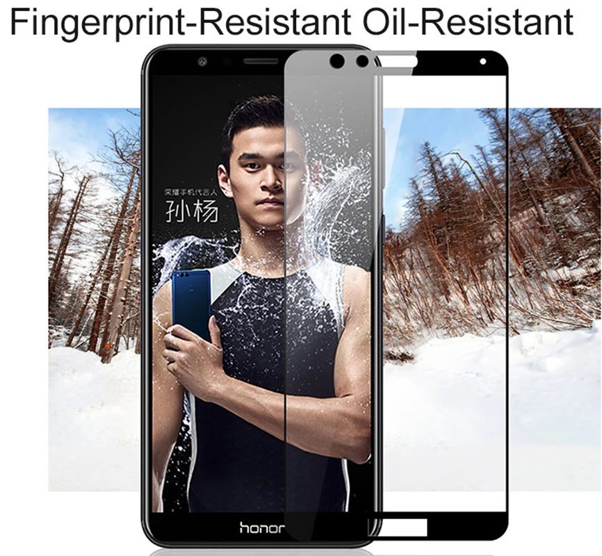 2 шт 9H для Huawei honor 7X Полное стекло Защита экрана play закаленное flim gold 5 93&quot |