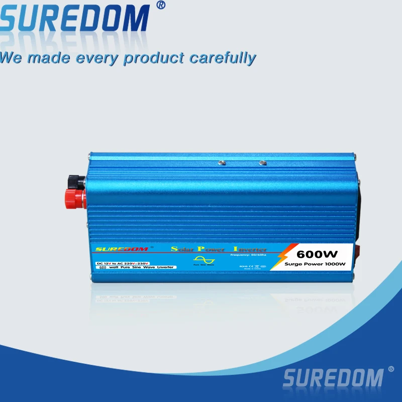 Инвертор 12vdc 220vac 50 hz/60 hz 600w чистая Синусоидальная волна инвертор dc В ac солнечная