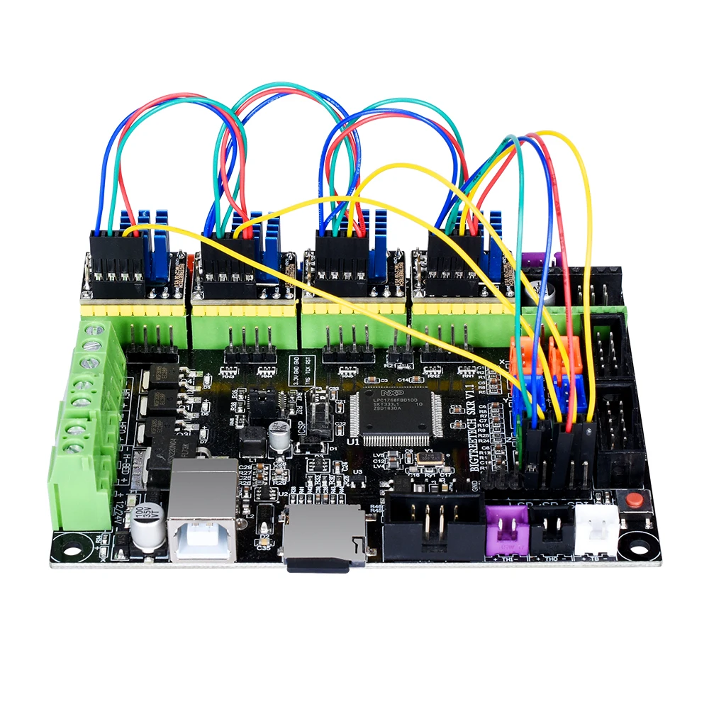 BIGTREETECH TMC2130 V3.0 Драйвер шагового двигателя TMC2208 UART TMC5160 SPI StepStick бесшумный 3d принтер части SKR V1.3 PRO MKS плата