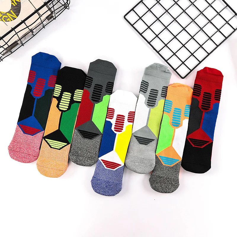 Новинка, профессиональные баскетбольные Носки, теплые велосипедные, велосипедный Носок, для занятий спортом на открытом воздухе, дышащие, боксерские, элитные, толстые, спортивные, мужские