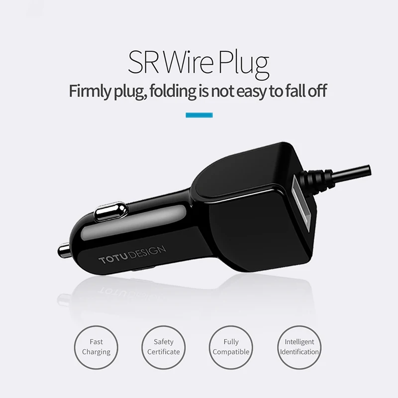TOTU автомобильное зарядное устройство 3 в 1 быстрая зарядка адаптер Micro USB Type C