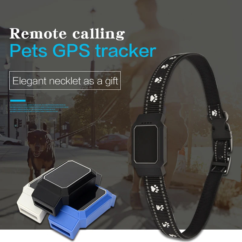 Умный мини GPS трекер для домашних животных ошейник собак кошек локатора