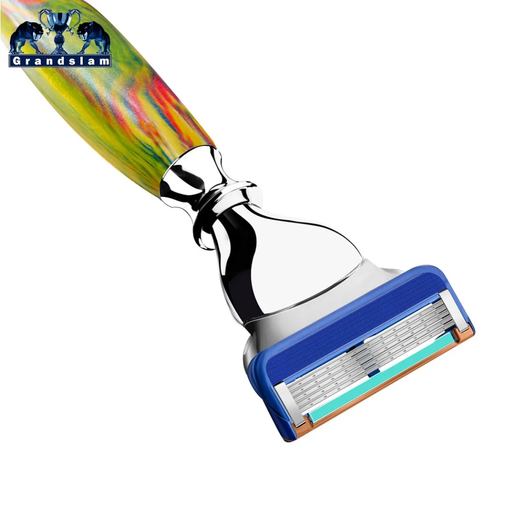 Grandslam Manual Cartridge 5 Layers Shaving Razor Handle For Man + 1pcs Layer Blade Black Gift Box | Красота и здоровье