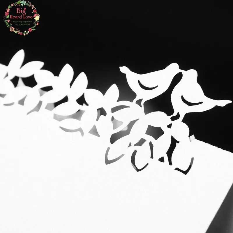 40 шт. декоративные настольные карты с птицами и лазерной резкой|card love|love cardsdecorate