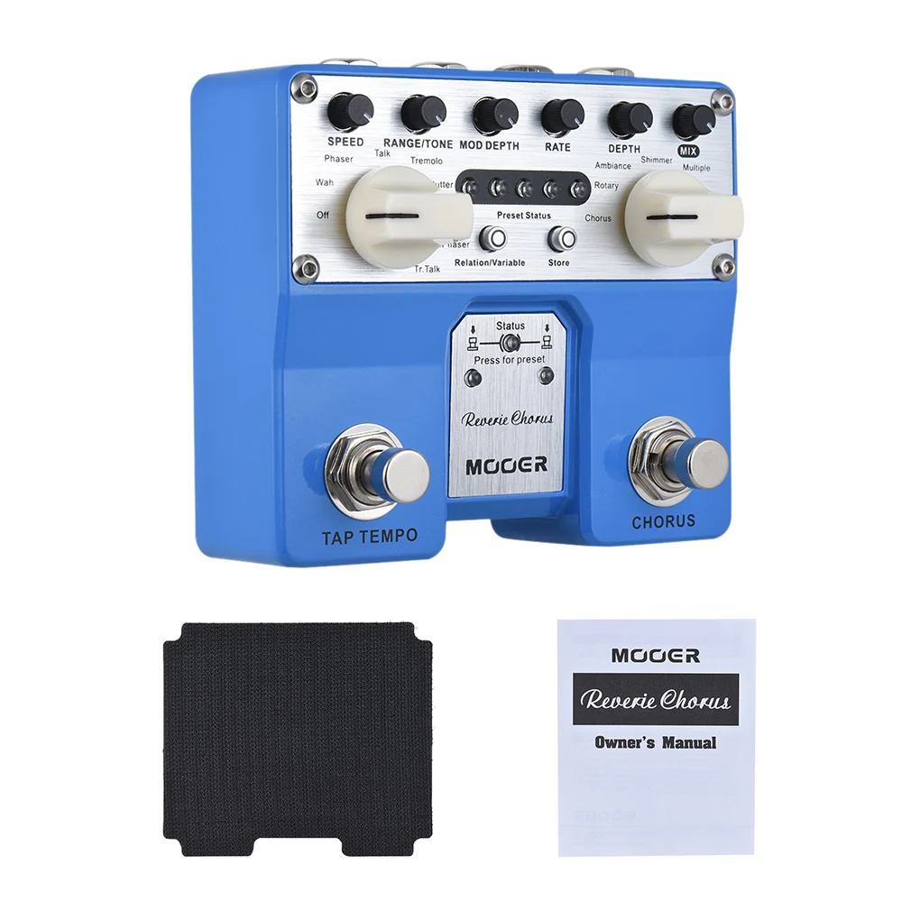 Двухканальная стерео педаль для гитары Mooer Reverie Chorus Twin Бесплатный Педальный