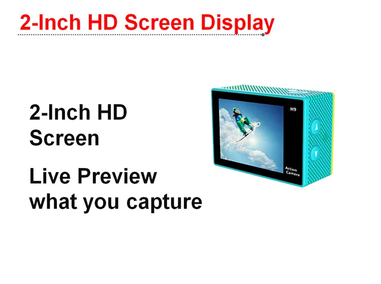 Спортивная видеокамера H9 Ultra HD 4K с Wi Fi и дистанционным управлением