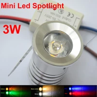 mini led spotlight 3w cutout 28mm dimmable 110v 220v red blue green yellow ceiling downlights jewelry cabinet lamp bookcase