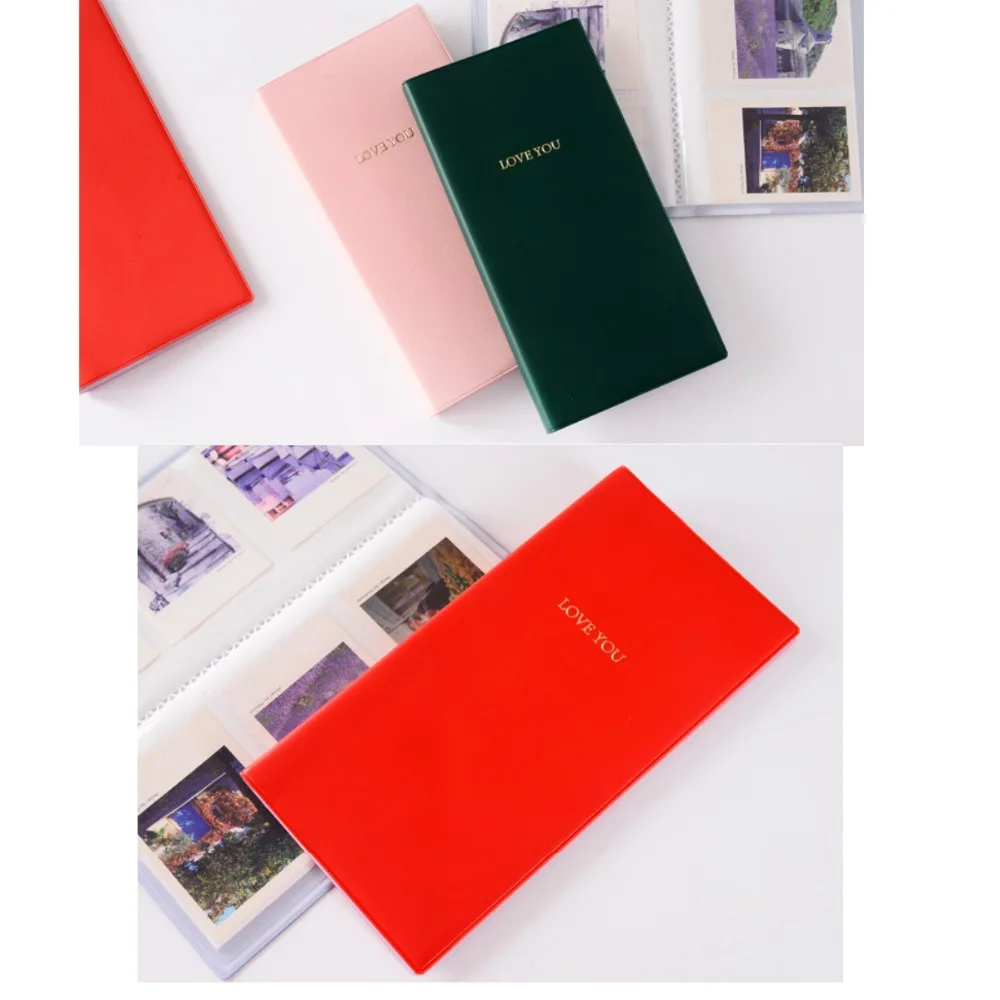 84 кармана длинный Красочный мини фотоальбом LOVE You книга чехол для хранения
