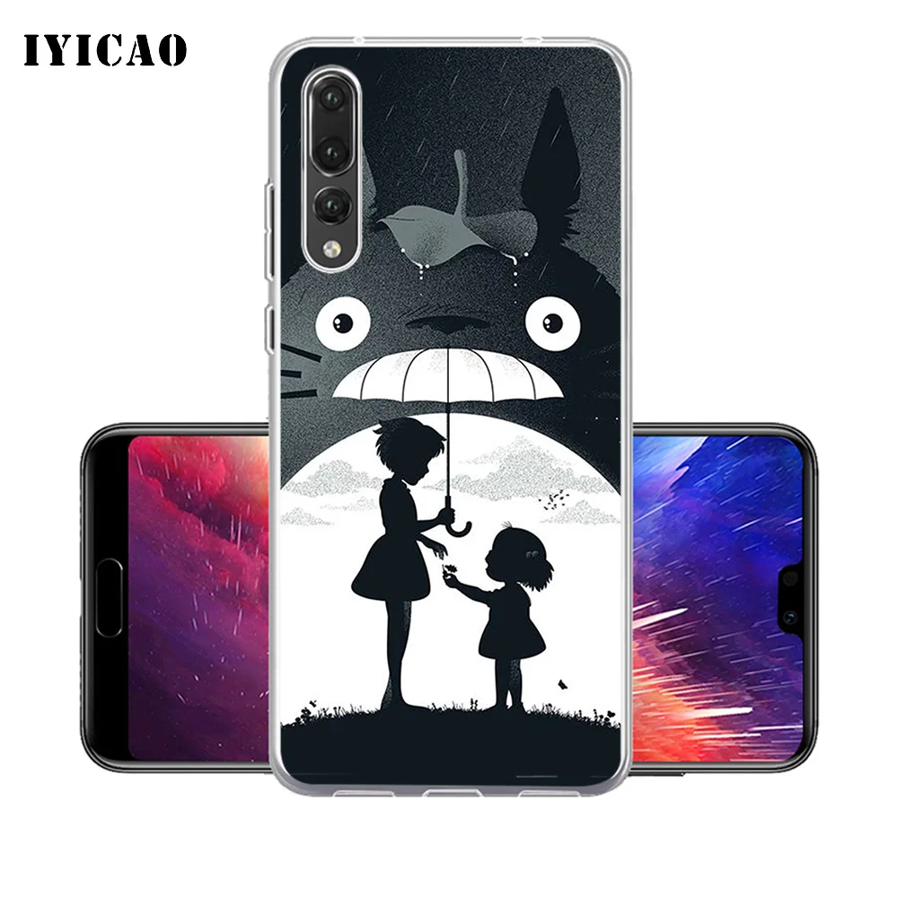 IYICAO милый мягкий силиконовый чехол для телефона Tonari no Totoro Huawei P30 P20 Pro P10 P9 P8 Lite P Smart