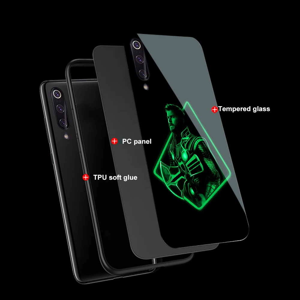 Чехол для телефона ciciber Redmi Note 7 6 5 Pro Plus светящаяся стеклянная крышка Xiaomi 9 A2 8 6X MIX 2 2S